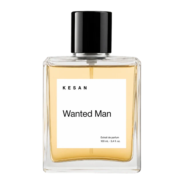 Botol KESAN Wanted Man, label Extrait de parfum 100 mL